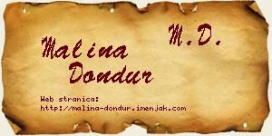 Malina Dondur vizit kartica